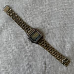 Dark silver digital sport watch